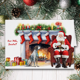 Santa's Gift German Shorthaired Pointer Holiday Cards