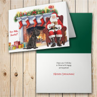Santa's Gift Giant Schnauzer Dog Christmas