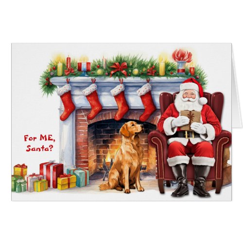 Santas Gift Golden Retriever Dog Christmas