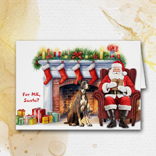 Santa's Gift Great Dane Dog Christmas Cards