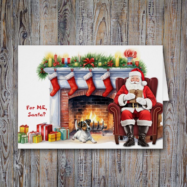 Santa's Gift Jack Russell Terrier Holiday Cards (Creator Uploaded)