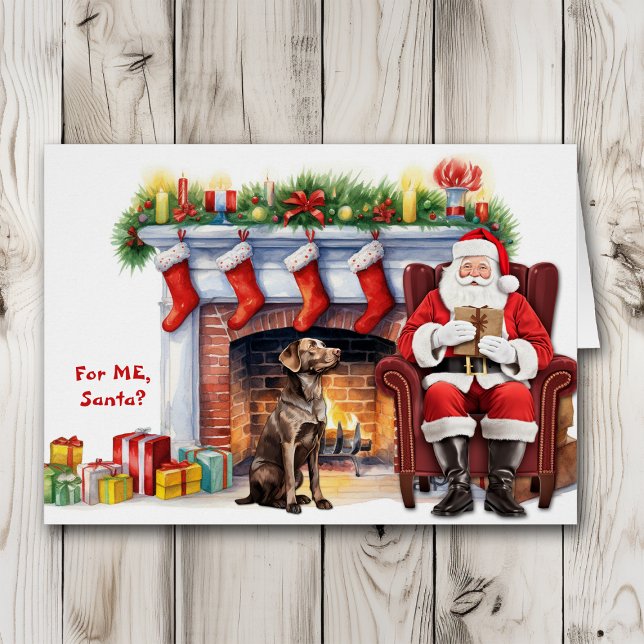 Santa's Gift Labrador Retriever Dog Christmas Cards (Creator Uploaded)
