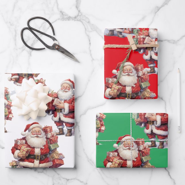 Santa's Gift Parade Wrapping Paper (Front)