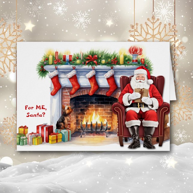 Santa's Gift Yorkshire Terrier Dog Christmas (Creator Uploaded)