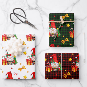 Santa's Gnomes Wrapping Paper Sheets