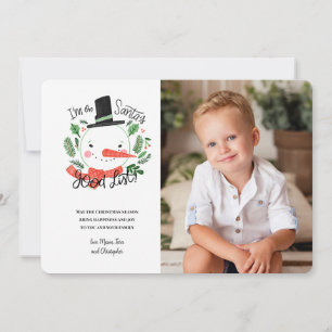 Santa's Good List Photo Greeting Card