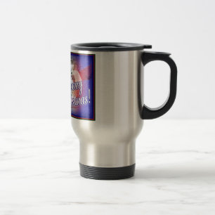 SANTA'S GREAT PYRENEES CHRISTMAS PUPPY GIFT TRAVEL MUG