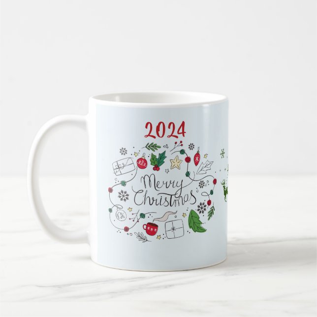 "Santa's Greetings: Merry Christmas 2024 Coffee Mug (Left)