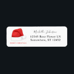 Santa's Hat Christmas Return Address Label<br><div class="desc">Celebrate the Christmas Holiday Season with fun Santa's Hat Return Address Labels. Choose the type of font you want to use for your name.</div>