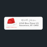 Santa's Hat Christmas Return Address Label<br><div class="desc">Celebrate the Christmas Holiday Season with fun Santa's Hat Return Address Labels. Choose the type of font you want to use for your name.</div>