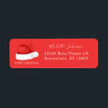 Santa's Hat Christmas Return Address Label Red<br><div class="desc">Celebrate the Christmas Holiday Season with fun Santa's Hat Return Address Labels. Choose the type of font you want to use for your name.</div>