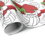 Santa's Hat Christmas Volleyball | DIY Name Wrapping Paper