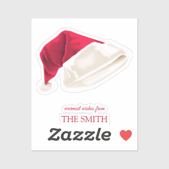 Santa's hat Merry Christmas   Sticker (Sheet)