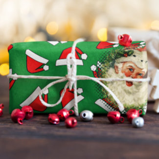 Santas Hat Pattern Red And White Custom Picture