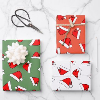 Santas Hat Pattern Red And White