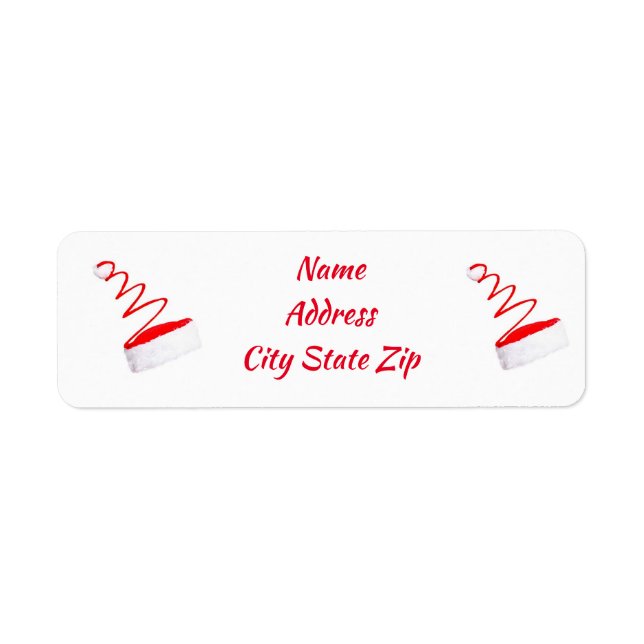 **SANTA'S HAT** RETURN ADDRESS LABELS (Front)