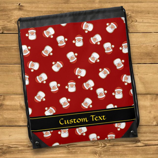 Santa's Head Pattern Drawstring Bag (Creator Uploaded)