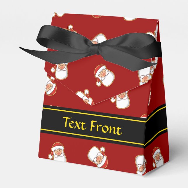 Santa's Head Pattern Favor Boxes (Front Side)