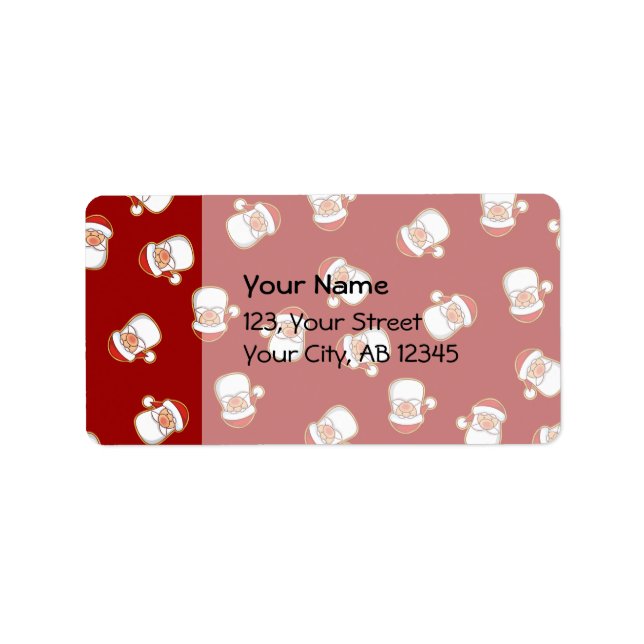 Santa's Head Pattern Label (Front)