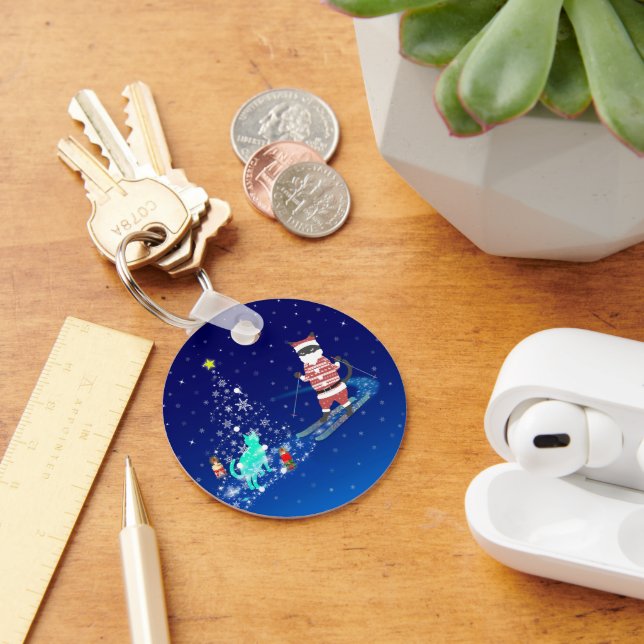 Santa's Heart-Warming Night Keychain (Desk)