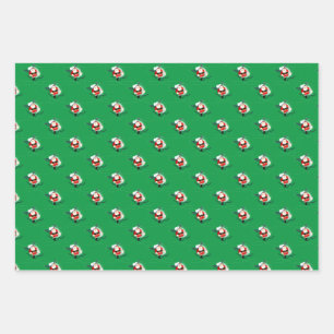 Santa's Helicopter Wrapping Paper Sheets