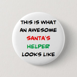 santa's helper, awesome button