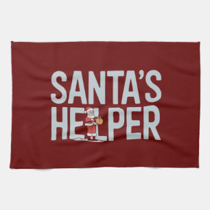 Santa's Helper Christmas Kitchen Towel