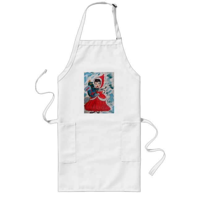 Santa's Helper Christmas  Long Apron (Front)
