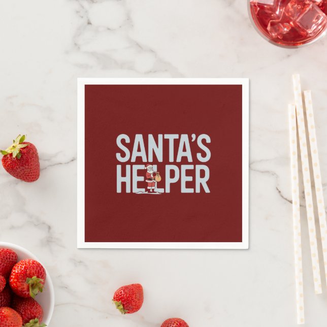 Santa's Helper Christmas Napkins (Insitu)