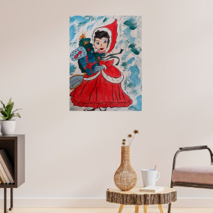Santa's Helper Christmas Poster