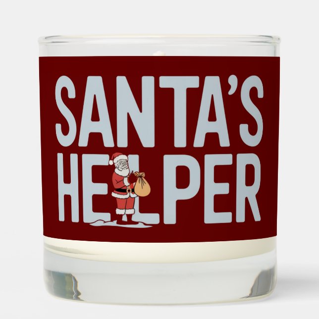 Santa's Helper Christmas Scented Candle (Front)