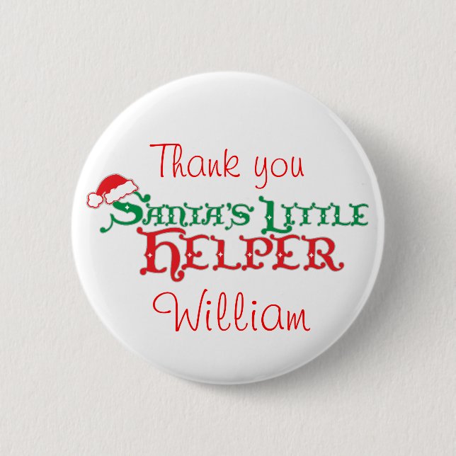 Santa's helper colourful christmas button/badge pinback button (Front)
