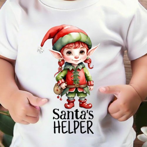 santas helper cute elf  baby T_Shirt