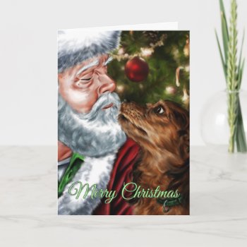 Santa's Helper Holiday Card by Atomic_Gorilla at Zazzle