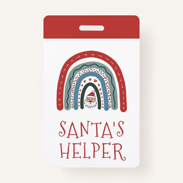 Santa's Helper Holiday Event Badge (Back)
