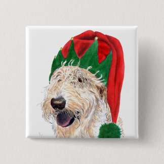 Santas Helper Labradoodle Magnet Button