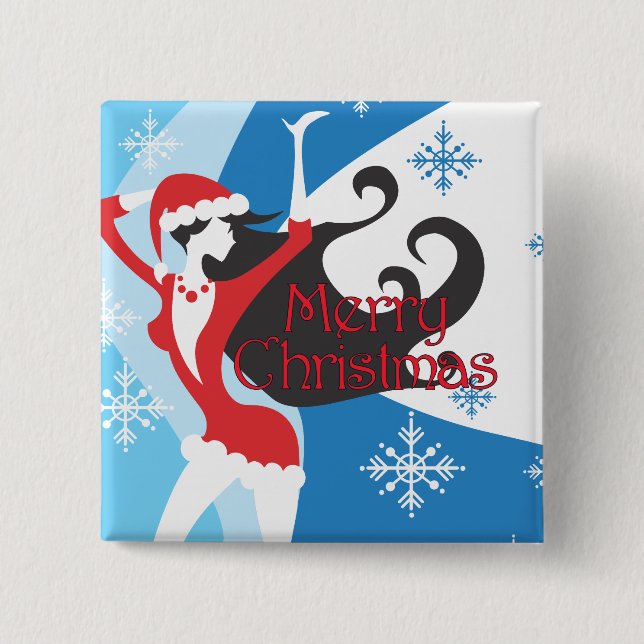 Santa's Helper - Merry Christmas Button (Front)