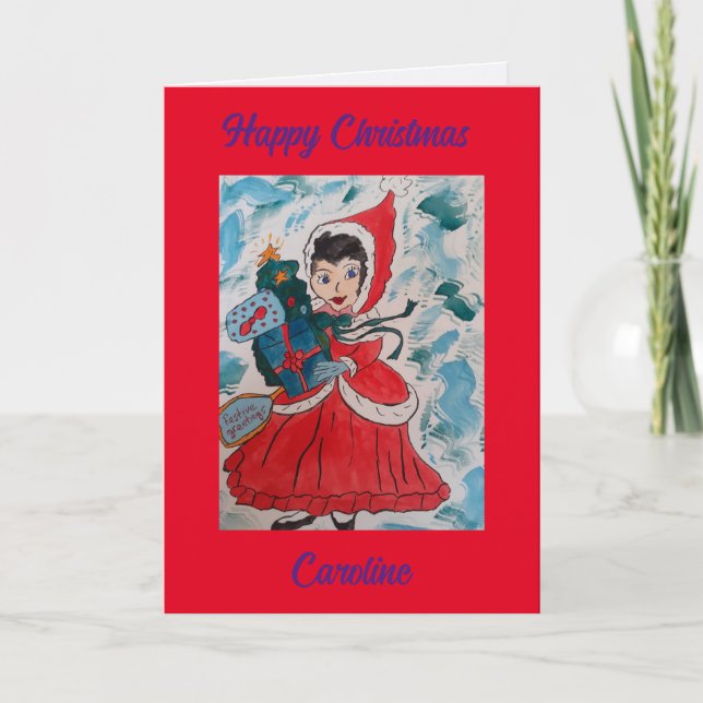 Santa's Helper Personalized Christmas Card (Front)