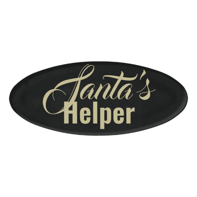 Santa's Helper Personalized  Name Tag (Front)