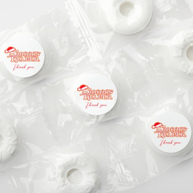 Santa's helper red seasonal Christmas thank you Life Saver® Mints (Assorted)