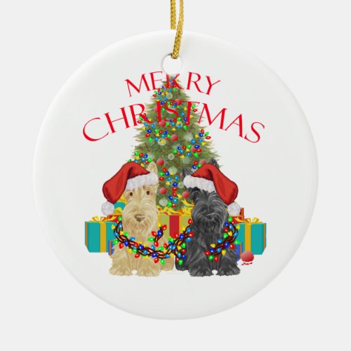 Santas Helpers Ceramic Ornament