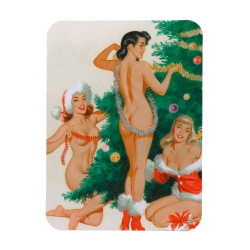 Santas helpers Vintage Pin up girl Magnet