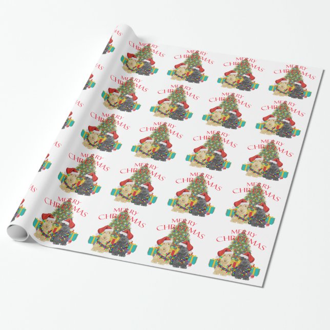 Santas Helpers Wrapping Paper (Unrolled)