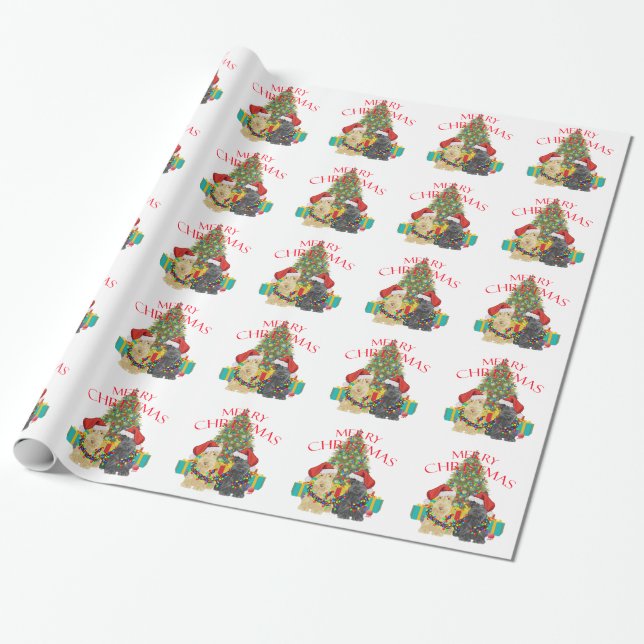 Santa's Helpers Wrapping Paper (Unrolled)