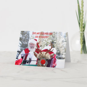 Santa's Hilarious Rudolph Moment - Alpaca Disguise Card