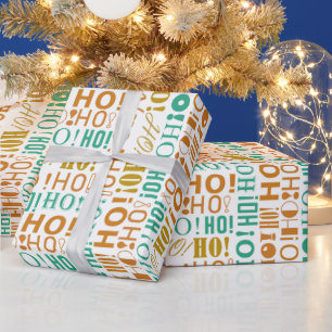 Santa's HO! HO! HO! Christmas Holiday Greetings Wrapping Paper