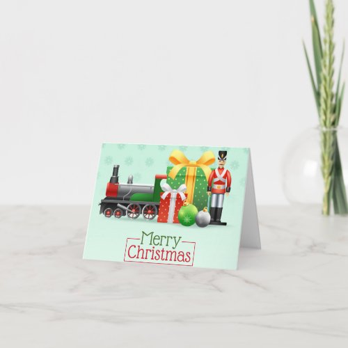 Santas Holiday Train Card