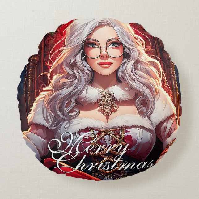 Santa's hottest sister - Merry XMas 03122024_0001 Round Pillow (Front)