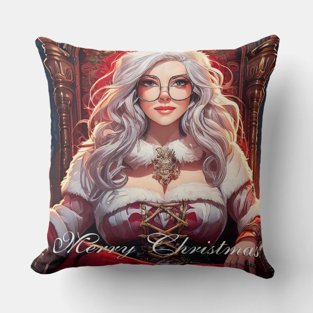 Santa's hottest sister - Merry XMas 03122024_0001 Throw Pillow (Front)
