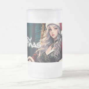 Santa's hottest sister - Merry Xmas 03122024_0004 Frosted Glass Beer Mug